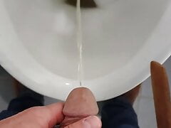 Pee in public toilet