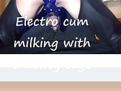 Estim - electro cum with LED butt plug