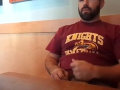 Bearded Bro Public Jerk Off in A Coffee Shop 12