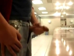 Bigcockflasher - Caught wanking in public restroom
