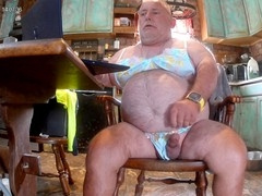 Mark Fletcher in lingerie and thong enjoying my cum