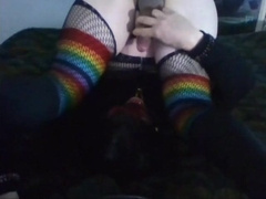 shemale big balls nely big ass tranny self facial 2