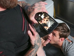 Gage Unkut fucking in a public restroom