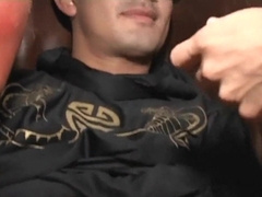 Watch as these two hot guys get down and dirty at a wild, bisexual party