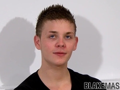 Lovely young UK amateur jerks his trouser snake and shoots steaming fountains