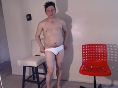 Grubby Henry Gets out of His USA Speedo To Fap & Spunk!