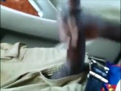 big black cock stroking in car 4