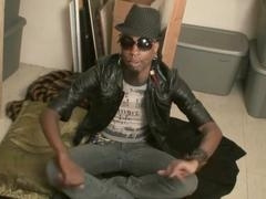 Tattooed Penny empties huge cock during job interview