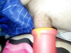 Horny Straight Stoner male fucking his silicone bong 420
