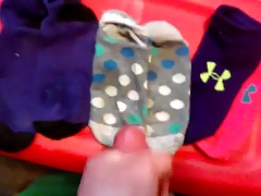 She handed me these socks and asked me to cum on them
