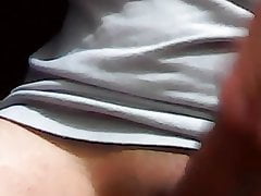 Femboy strokes his cock on webcam