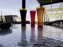 Elder Arab ravaged in the jaws of a young waiter at the resort