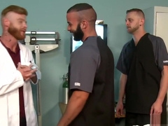 Rough Muscle Doctor Fucks His Interns - HOT GROUP!