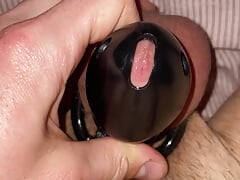 POV RUINED CHASTITY CAGE CUMSHOT