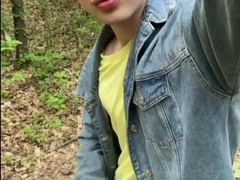 Scorching Man Jacking Phat Pink Cigar OUTDOORS