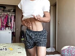 Fucking hard with my partner in the bedroom after school