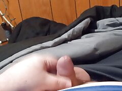 Early jerk off session playing with my little dick