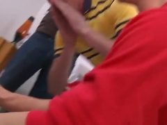 Hazing teen 18+ jock takes cock for fraternity