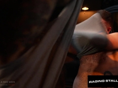 Muscle Otter Sausages Down Fur Covered Construction Employee