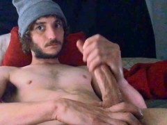 Horny boy, gay jerking off, gay big cock