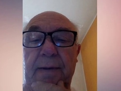 Horny Italian DILF in his sixties enjoys an intimate webcam session with a young stud