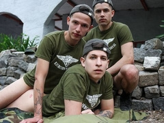 Militaristic ass blasting with Jake Lotti and Bautista Nores