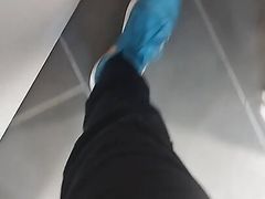 Pissing and Cum in the Gym Toilet