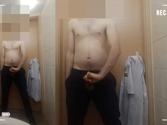 Another Guard , jizm in work wc