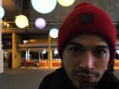 Tatted Hetero Latino Condom-Free Before Black Man Facial Cumshot