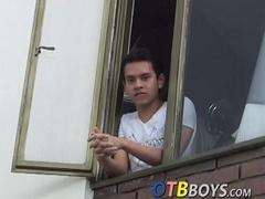 Barebacked twink gets ravaged ass blasted with hot cum