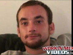 Cute young drifter jerking off to cum and get payed