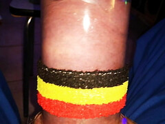 Pumping up my cock in working gear