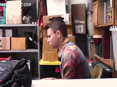 GayShoplifter - Twink shoplifter boy barebacked by security guard for stealing
