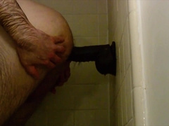 Plowing one Humungous Fake Penis and a HUGE Fuck Stick in the Douche Rectal Foray