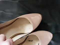 Mrs nude slutty red sole patent heels cummed