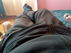 Muscular man with a big cock gets a handjob in hardcore action