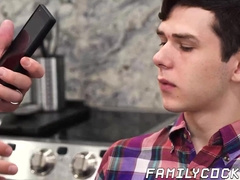 I inject my massive cock in Dakota Lovells mouth after I put my fingers in his mouth