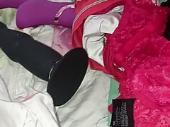 Step mommy lingerie and panties cum