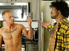 Kitchen interracial with Lucas Ellis and Tanner Hyde