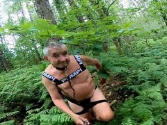 Solo outdoor adventure with Ora Nova and Candy H. featuring some anal play in the woods