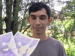 Czech twink settles with a hard cock in POV