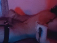 Mequetrefe young guy milks while he drapes himself with a belt