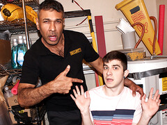 Young boy filmed in amateur scenes putting hard inches in his tight holes