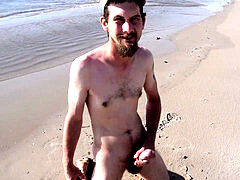 masturbate and cum on the beach