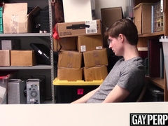 Cute young thief gets his sexy face jizzed on for stealing