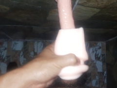 Fuckpole docking with fake penis pt.1