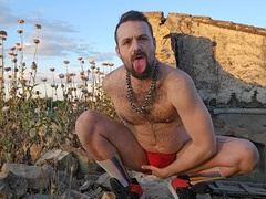 CAUGHT urinating myself outdoors