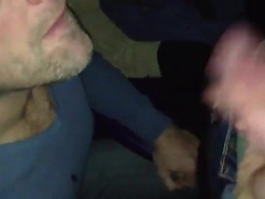 Sucking hot ginger and he shoots his warm load in my mouth 4