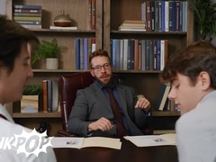 TWINKPOP - Dean Morgxn Thicke Drains To Joey Mills Deep throating Luke Connors' Giant Hard-on