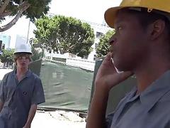 Construction workers take a break for bum fucking
